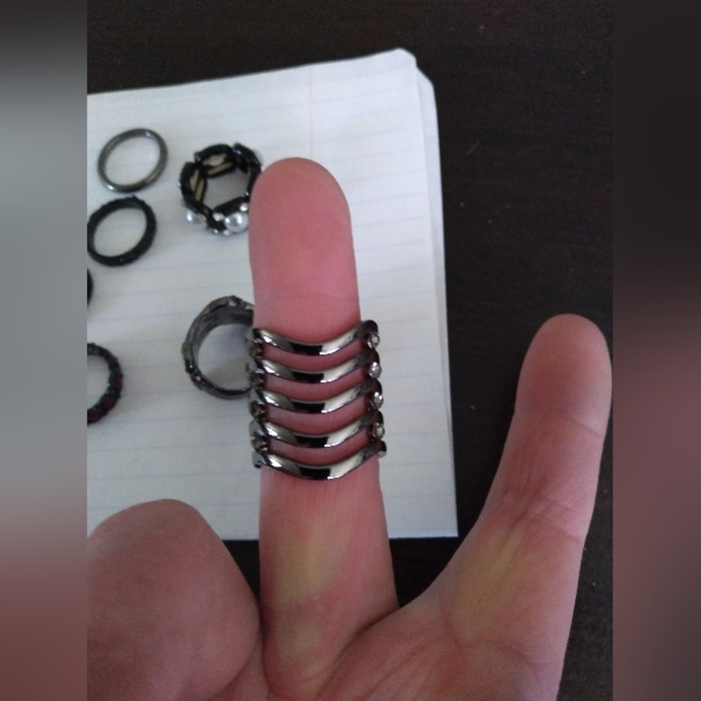 Goth ring bundle (7) - Picture 3 of 10